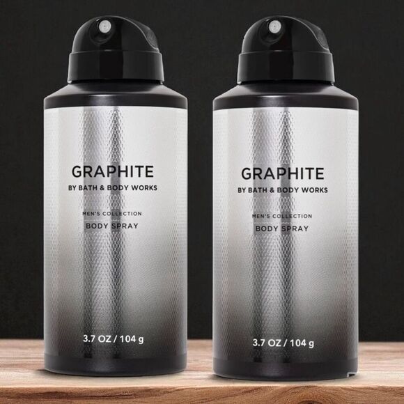 Bath & Body Works Set of 2 Graphite Men’s Collection Bergamot Woods Body Spray - Picture 1 of 7